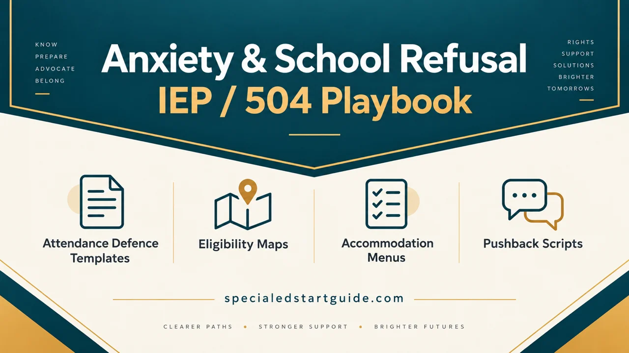 Anxiety & School Refusal IEP/504 Playbook — Stop the Letters, Start the Plan