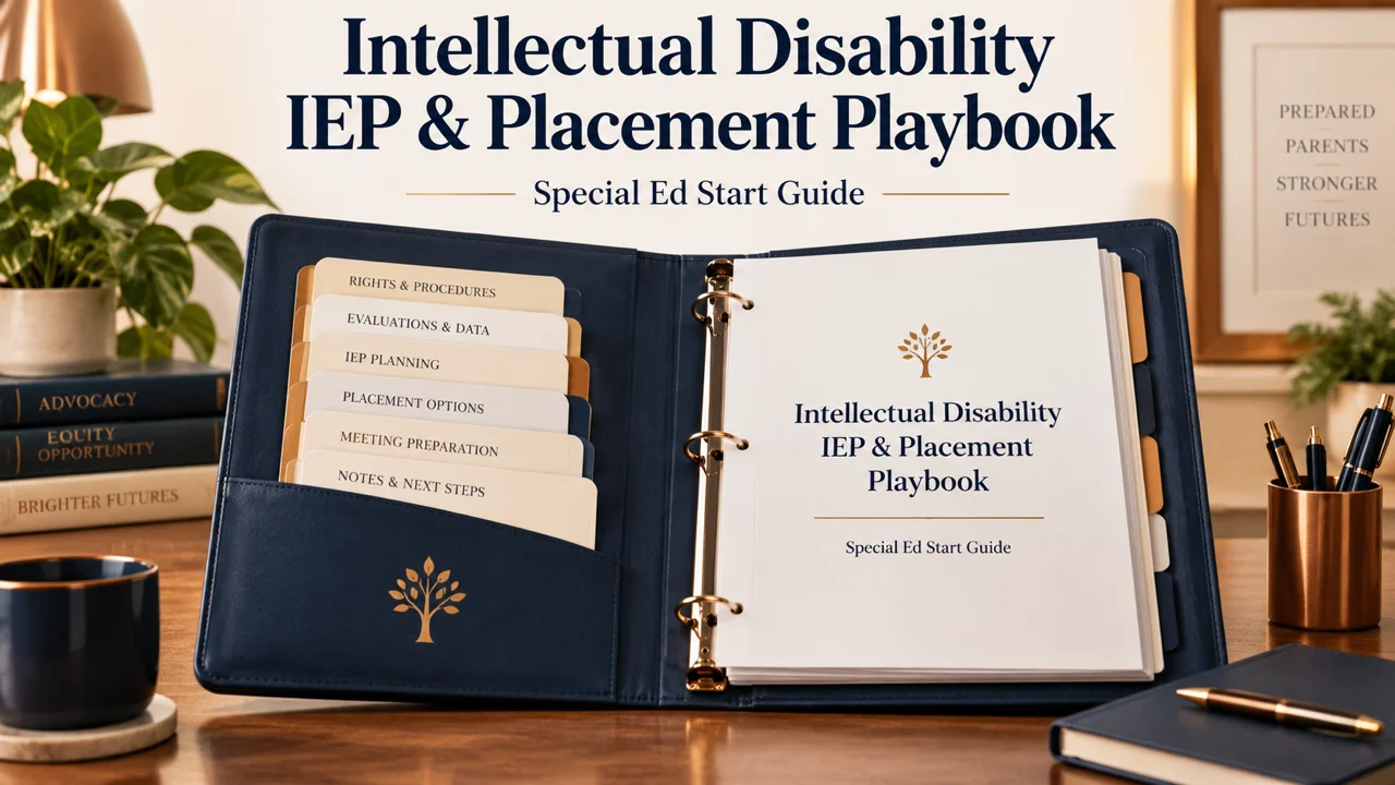 Intellectual Disability IEP Playbook — Placement Follows Evidence, Not a Score