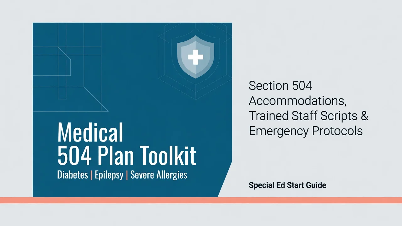 Medical 504 Plan Toolkit — Diabetes, Epilepsy & Severe Allergies