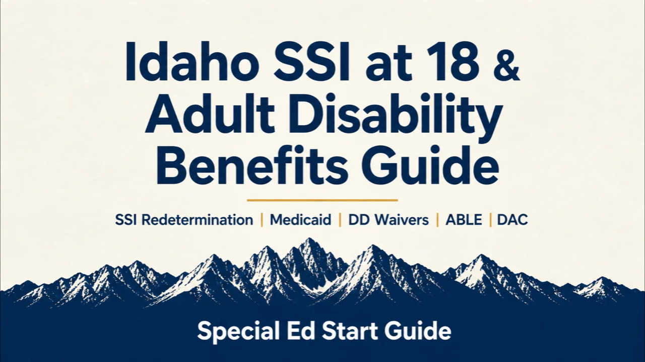 Idaho SSI at 18 & Adult Benefits — Medicaid, DD Waivers, ABLE, DAC