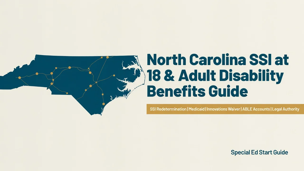 NC SSI at 18 & Adult Disability Benefits — Waivers, Medicaid, ABLE